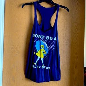 Navy Racerback Tank Don’t Be A Salty B Morton Salt Girl